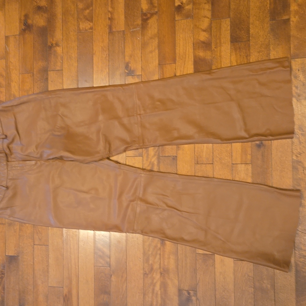 NWOT Unhemmed Buttery Soft Vintage Vakko 100% Leather Pants Jeans